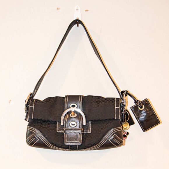 Coach Black Small Soho Flap Shoulder Bag - Picture 1 of 12